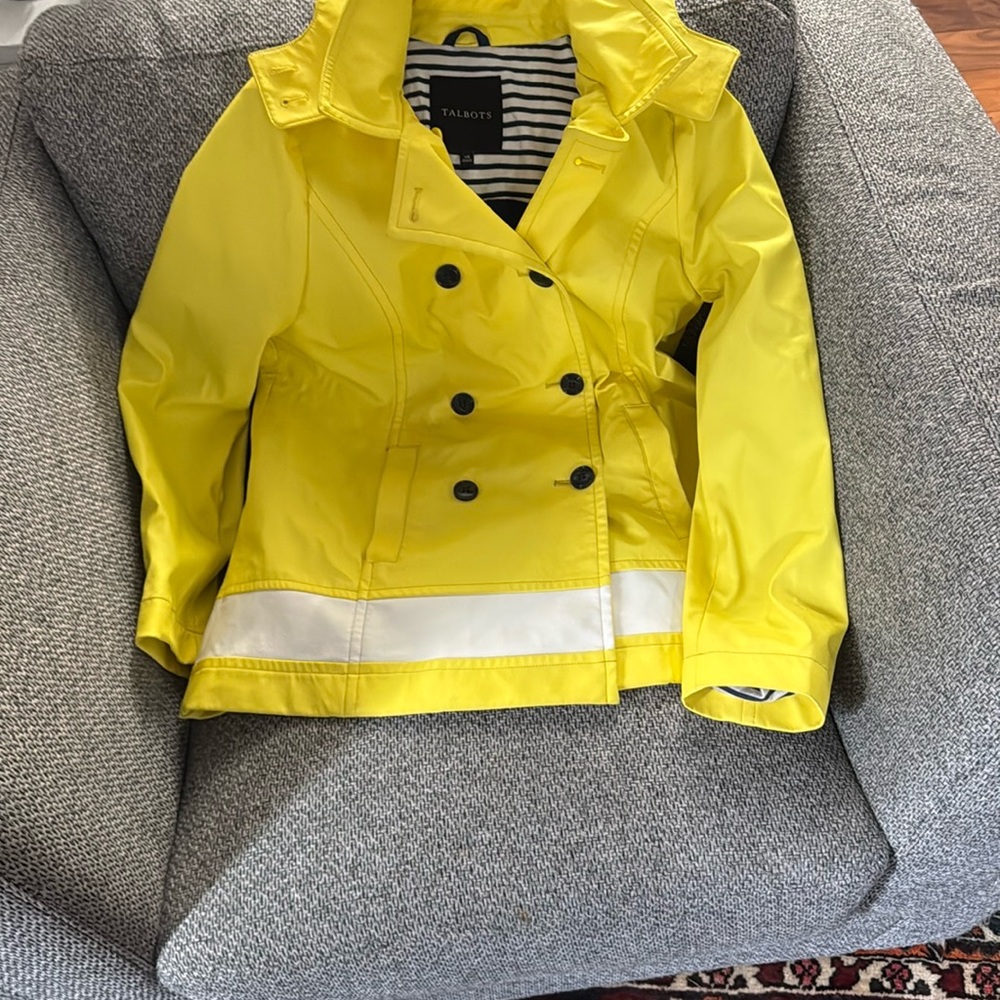 Talbots Women’s 2025 Yellow Raincoat sz xs - Picture 10 of 11